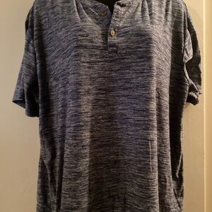 Tallwoods Premium Lifestyle Apparel
 Henley Shirt - Heather Navy